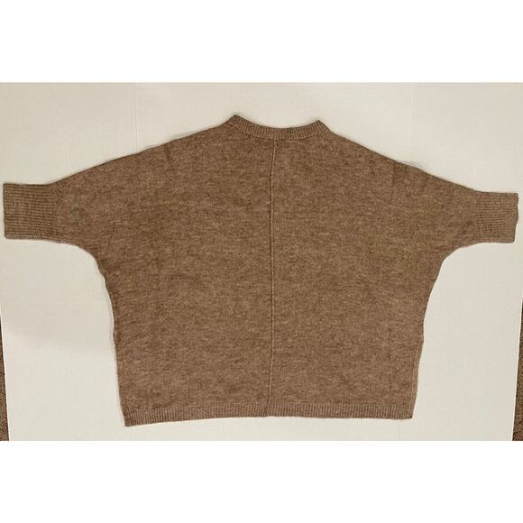 LOFT Brown Oversized Textured Dolman Pullover Sweater M NWT Soft - Picture 2 of 5